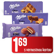 Milka Choco & Cake 175g, Milka Tender Cow 140g a Milka Choc & Choc 150g