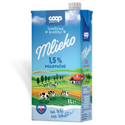 Tradičná kvalita Mlieko polotučné 1,5% 1 l