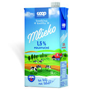 Tradičná kvalita Mlieko polotučné 1,5% 1 l