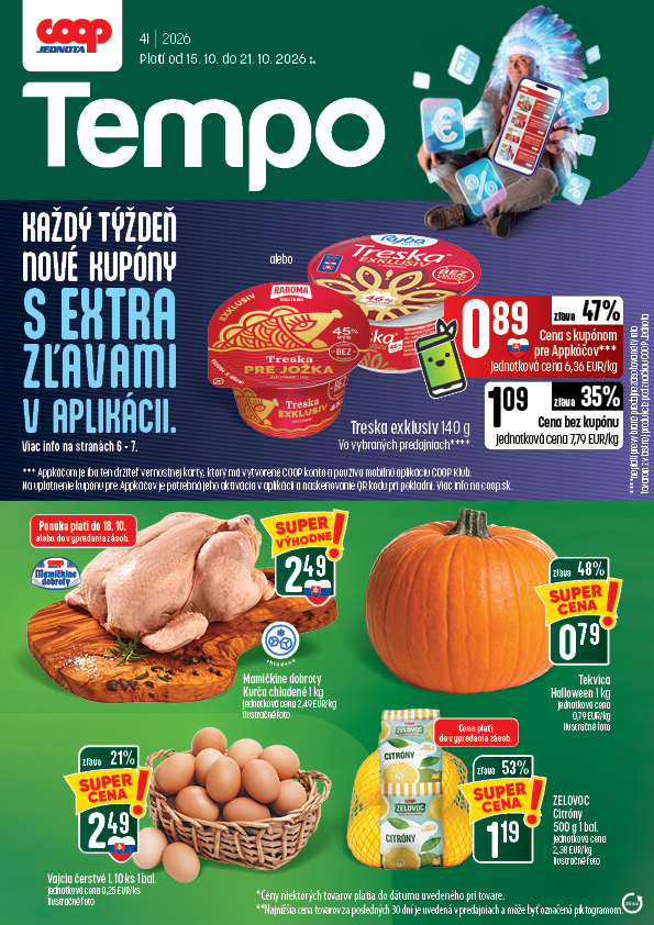 Letáky Tempo, platné od 15.10. do 21.10.2026